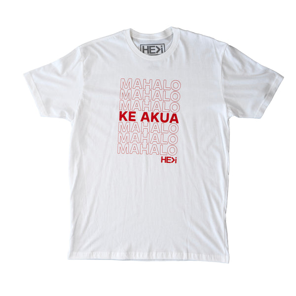 MAHALO TEE IN WHITE – HE>i
