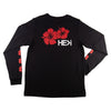 HIBISCUS LONG-SLEEVE IN BLACK