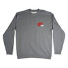 HIBISCUS CREW SWEATSHIRT IN GUNMETAL HEATHER