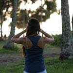 WOMEN'S ALOHA FRIDAY TANK IN INDIGO