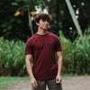 GARAGE TEE IN MAROON