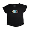 WOMEN'S ISLAND LOGO DOLMAN TEE IN VINTAGE BLACK