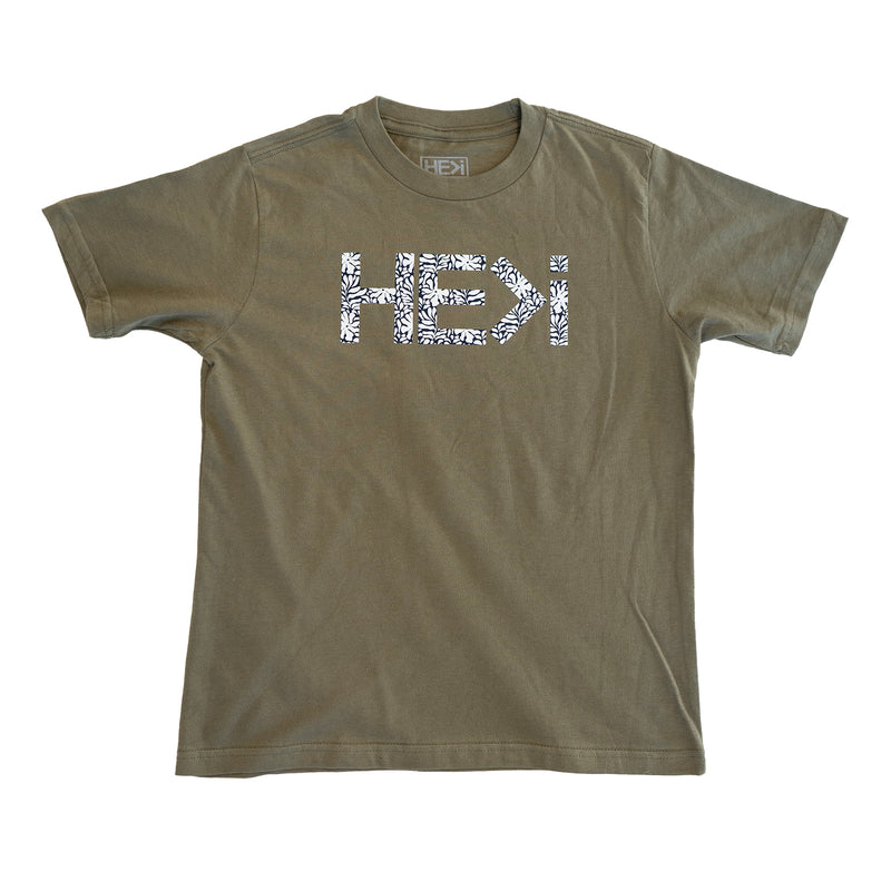 KID'S TIARE LOGO TEE IN MILITARY GREEN